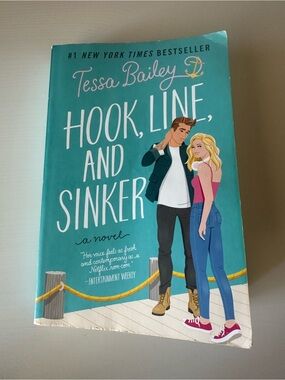 Teal Hardcover Novel - Hook, Line, and Sinker by